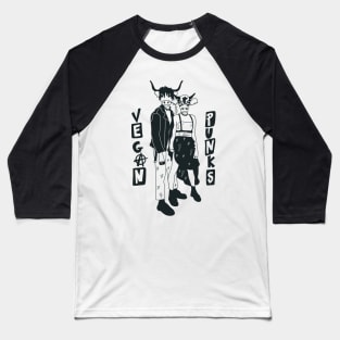 Vegan Punks - Cows Baseball T-Shirt